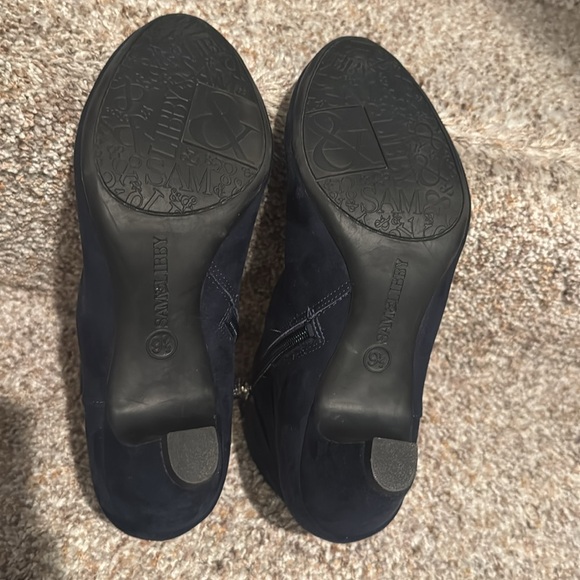 Sam & Libby Navy Ankle Booties with Buckle - Picture 4 of 6